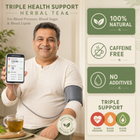 Thé Herbal Triple Soin : Équilibre Glycémique, Lipidique et Hépatique – Mûre et Melon Amer Sans Caféine, Naturel, Qualité AAA, ISO22000