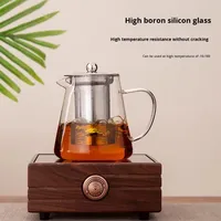 Théière en verre thé tasse de séparation de l'eau pour l'eau bouillante et le thé d'infusion bouilloire domestique tasse juste service à thé Kung Fu