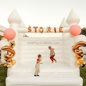 15x15 pieds, maison de rebond blanche, décoration de fleurs, château de mariage, château gonflable pour adultes, maison de rebond blanche, château gonflable - Product Image 6