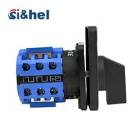 Si&hel LW28-20/3V 20A Voltmeter Panel Sudut Kanan Saklar Cam Pengalih 2-Seksi 660V Instrumen Pengukuran Tegangan 3-Fasa