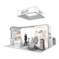 Stand d'exposition personnalisé pour l'Expo High Tech, style futuriste, stand de 30x30 pieds avec service de conception, stand d'exposition modulaire pour les foires