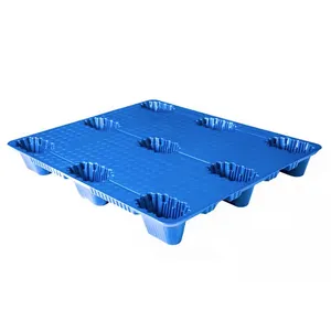 China Supplier Heavy Duty Nestable Euro Plastic Pallet Blow Moulded 9 Feet Plastic Pallet