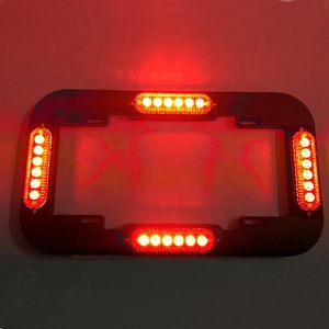 Nouveau 13.7 ''LED voiture plaque d'immatriculation cadre balise lumière stroboscopique <span class=keywords><strong>clignotant</strong></span> avertissement barres lumineuses pour véhicules américains et européens - Product Image 2