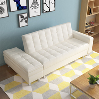 Canapé d'angle moderne en tissu convertible et extensible petit canapé-lit en bois pour le salon pour villa