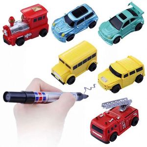 Superbe Jouet Voiture Inductive avec Stylo Marqueur pour Garçon, avec Camion Robot et Véhicule d'Ingénierie, Suivi de Ligne Noire, Cadeau Éducatif - Product Image 6