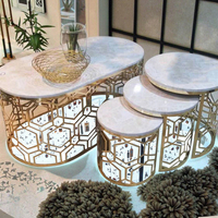 Table basse ronde en acier inoxydable de design italien moderne, produit d'usine personnalisé de haute qualité, prix moins cher, meubles de salon
