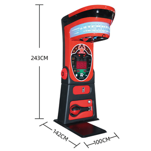 Machine d'arcade <span class=keywords><strong>Super</strong></span> Boxer personnalisée à monnayeur avec sac de frappe, LED, testeur de force de frappe et lecteur de cartes pour adultes, vente en gros - Product Image 2