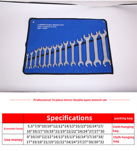 Juego de llaves de extremo abierto doble de seguridad, llave de inmersión de un solo color con plástico - Product Image 4