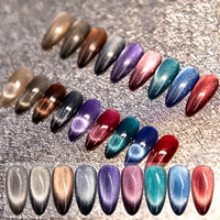 Vernis à ongles gel effet œil de chat Aurora Smoothie, paillettes fines scintillantes, vernis magnétique œil de chat longue tenue, pour manucure quotidienne