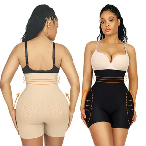 Atacado Emagrecimento Cintura Alta Tummy Controle Hip Acolchoado Butt Lifter E Cintura Body Shaper Calças Curtas Shapewear Para As Mulheres