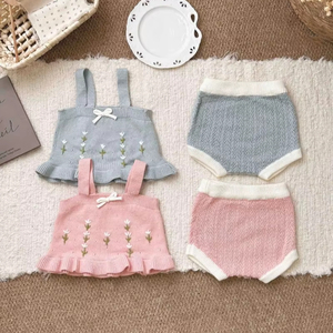 Il maglione lavorato a maglia dolce principessa delle ragazze separa il Set di abbigliamento invernale della neonata - Product Image 5