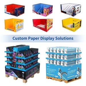 Présentoir de sol promotionnel <span class=keywords><strong>en</strong></span> carton pour supermarché, club, magasin, vente <span class=keywords><strong>en</strong></span> <span class=keywords><strong>gros</strong></span>, personnalisé, POP 3 faces, pour demi-palette - Product Image 5