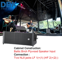 DBK Dual 8 pulgadas Line Array Speaker LA System Audio profesional Double 8 pulgadas Powered Line Array Speaker para concierto de escenario