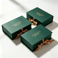 Boîte en carton magnétique personnalisée avec logo, boîte cadeau de luxe, emballage alimentaire écologique pour biscuits avec ruban