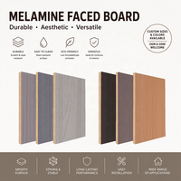 Panneau de contreplaqué mélaminé écologique 4x8 3/4 pouces, imperméable, stratifié brillant, grain de bois, pour meubles, armoires et rangements