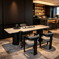 Ensemble de table à thé chinois moderne en bois massif avec chaises pour la maison, la villa, l'hôtel, le bureau, vente en gros OEM ODM