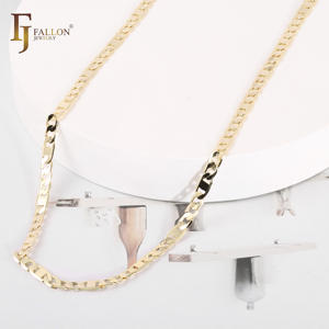 תכשיטי fallon תכשיטים אופנה סיטונאית תכשיטים אופנה זהב פיארו שרשרת יוניסקס היפ הופ - Product Image 2