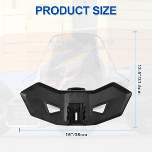 Pare-brise de moto à revêtement dur et transparent de 3 pouces, déflecteur de vent pour Can Am Ryker 600 <span class=keywords><strong>900</strong></span> <span class=keywords><strong>Rally</strong></span> 2019-2023 - Product Image 2