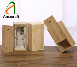 Caja de regalo de madera con tapa superior deslizante Caja USB de madera para amigos, socios comerciales Clientes - Product Image 5