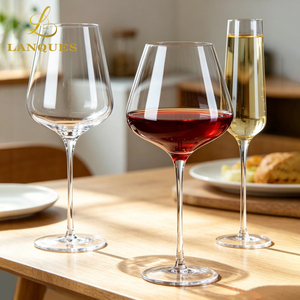 Juego de Copas de <span class=keywords><strong>Vino</strong></span> de Cristal Soplado a Mano Lanques, Juego de Copas para <span class=keywords><strong>Vino</strong></span> de Burdeos, Borgoña y Chardonnay, para Uso Doméstico y Hostelería - Product Image 4