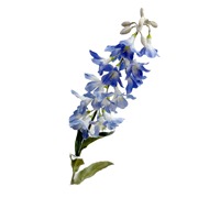 Fleurs artificielles de Delphinium noir à tige unique, effet floqué, pour accessoires de photographie de mariage, décoration intérieure, vente en gros