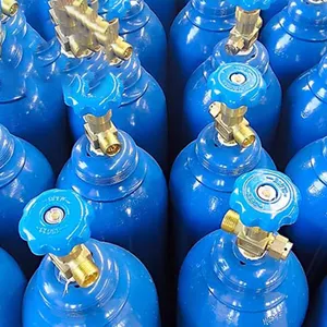 China factory DOT 3AA ENTPED PI marked 200bar 10m3 50Liter 6m3 40L helium gas Nitrogen gas cylinder with valve