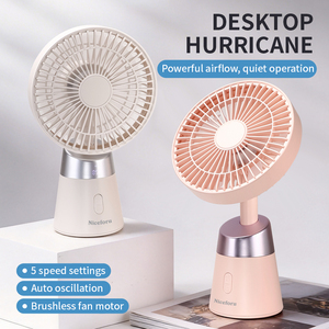 <span class=keywords><strong>Ventilador</strong></span> <span class=keywords><strong>de</strong></span> <span class=keywords><strong>Mesa</strong></span> Portátil Mini con Rotación Automática y Oscilación, 5 Velocidades Ajustables, Alimentación USB, Función <span class=keywords><strong>de</strong></span> Temporizador, Gran Venta 2026 - Product Image 3