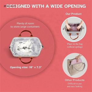 2024 Customized Modern Soft Aluminum Foil <b>Lunch</b> Box Cooler <b>Tote</b> <b>Bag</b> Thermal Insulated Leakproof for Adults Women Polyester - Product Image 4