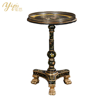 Table d'appoint en bois massif de style européen du milieu du siècle moderne, fabriquée à la main, pour salon, chambre à coucher, salle à manger, peinte à la main en rose, Yips LD-1203-0750