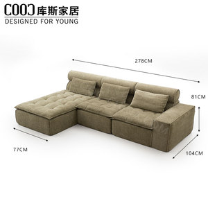 Divano Angolare a L di Lusso in Tessuto per Soggiorno, con Chaise Longue, Imbottitura in Schiuma Senza Ossa, Compresso Sottovuoto - Product Image 2
