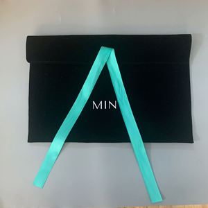 Bolsa de Joyería de Terciopelo Doble Negro de Alta Calidad con Cinta de 2 cm para Collares, Pendientes, Gafas y Pulseras - Product Image 3