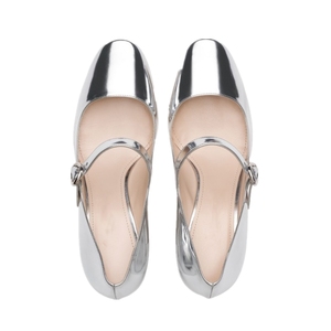 Luxury Sexy Fashion Thick <strong>Heels</strong> High Quality <strong>Silver</strong> Leather Shoes for Women Heeled <strong>Sandals</strong> - Product Image 6