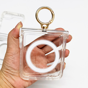 Transparent <strong>Clear</strong> Ring Buckle Magnetic Wireless Charging Shockproof Phone <strong>Case</strong> Cover for Samsung Galaxy Z Flip 7 <strong>6</strong> 5 4 3 - Product Image 6