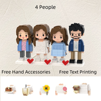 Bloques de Construcción con Retrato Personalizado, Modelo con Foto Personalizada, Regalo para Parejas y Familias, Recuerdo de Aniversario con Impresión de Texto Gratuita