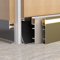 Plinthe décorative en aluminium avec éclairage LED intégré, plinthe murale avec barre lumineuse pour hôtel, bureau, école, supermarché