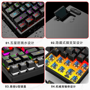 Clavier mécanique K61 filaire avec interrupteurs bleus, éclairage RGB, pour jeux, ordinateur portable, port Type C, vente en gros transfrontalière - Product Image 3