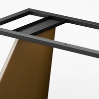 Support en fonte Base Pieds de table de bureau Étagère en dalle de roche en pierre de luxe Dessus en marbre Support de table à manger Pied en métal