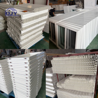 Ventana de PVC Térmica de Doble Hoja Estilo Americano OEM, Deslizamiento Vertical, Eficiente Energéticamente para Edificios