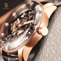 Montre automatique squelette de luxe à verre bombé OEM, tourbillon, haute qualité, logo personnalisé, fournisseur de montres-bracelets personnalisées