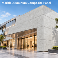 Panneau composite en aluminium marbré enduit de PE de 3 mm et 4 mm, 4x8 pieds, aspect pierre ivoire pour la décoration murale de salle de bain