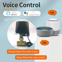 Válvula de Cierre de Agua y Gas WiFi Tuya con Temporizador, Control Inteligente de Grifo con Control por Aplicación, Compatible con Alexa y Google Assistant