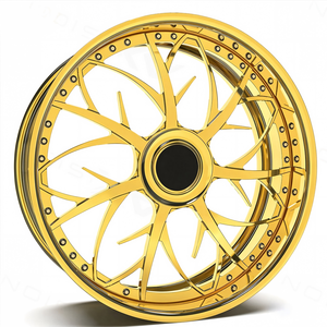 ล้อฟอร์จ 3 ชิ้น ขนาด 24x9.5 24x10 5x4.75 5x120.65 สีทอง แบบสแต็กเกอร์ สำหรับรถเชฟโรเลต อิมพาลา มอนเตคาร์โล รุ่น G Body - Product Image 3