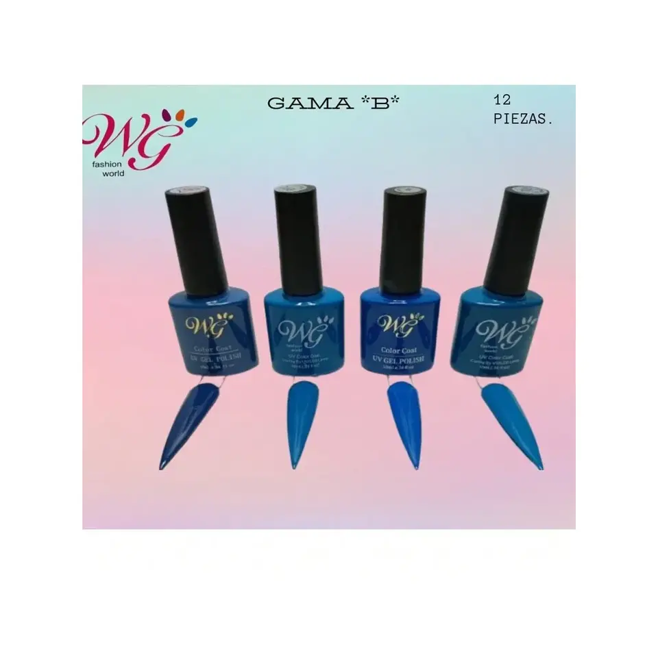 12-Piece Set of Semi-Permanent Gel Nail Polish in 17 Different Ranges