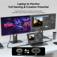 Nouveau câble de connexion moniteur/ordinateur Type-C vers DP 1.4 à fibre optique 8K/60Hz, production OEM/ODM en usine