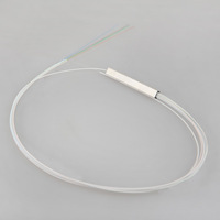 1:4 Mini PLC Optical Fiber Splitter FTTH Mini Steel Tube Type Planar Lightwave Circuit 1m 1x4 No Connector