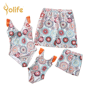 Shinyolife — bikini assorti en famille, maillot de bain Sexy à motif léopard rose, pour mère et fille, pour la plage, papa et fils - Product Image 3