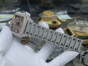 Montre squelette VVS à mouvement à quartz 39.8mm étanche de qualité supérieure personnalisée - Product Image 6