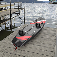 Planche de surf électrique haute puissance en fibre de carbone avec batterie 72V, jet ski aquatique spécial, sac et accessoires de pompe inclus