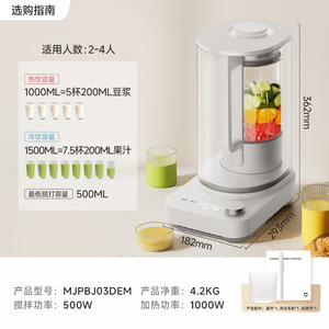 Licuadora Inteligente 1.5L con Inversor, Procesador de Alimentos Silencioso, Máquina para Leche de Soya P1 - Product Image 4