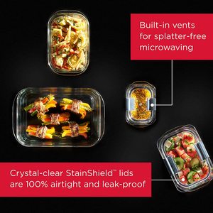 Couvercles en verre moyens transparents sans BPA et anti-fuite, 3.2 tasses, récipients alimentaires - Product Image 3